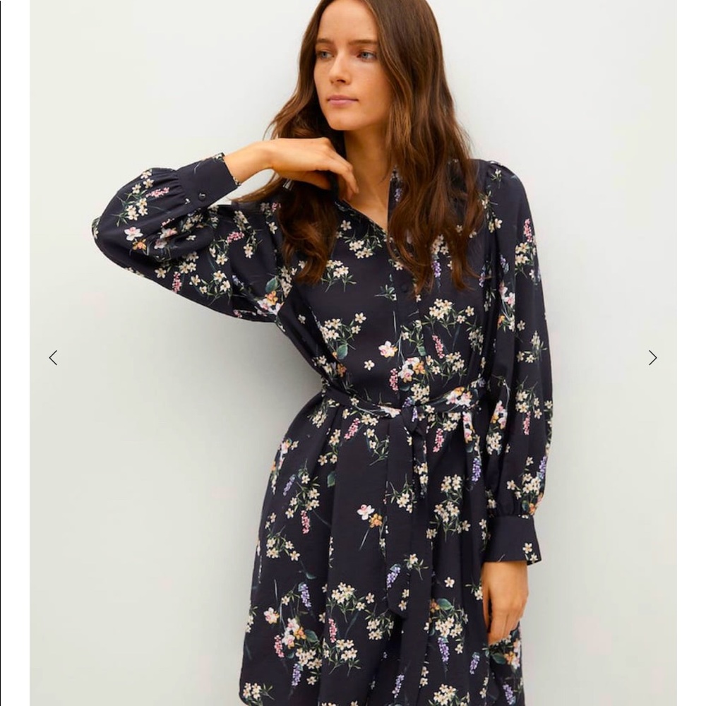 Belt printed dress